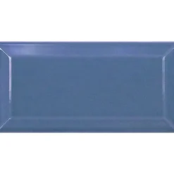 Carrelage mur relief métro parisien uni bleu brillant 7,5x15 cm METRO BLUE-Eiffel art construction Outlet