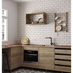 Carrelage mur relief métro parisien uni beige brillant 7,5x15 cm METRO CREAM-Eiffel art construction Hot