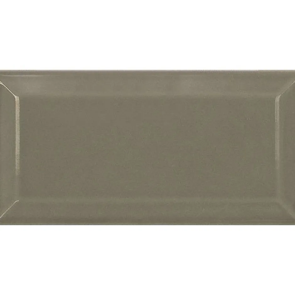 Carrelage mur relief métro parisien uni vert brillant 7,5x15 cm METRO OLIVE-Eiffel art construction