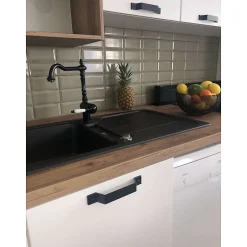 Carrelage mur relief métro parisien uni vert brillant 7,5x15 cm METRO OLIVE-Eiffel art construction