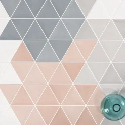 Aelle Carrelage Carrelage mur trianguaire effet zellige rose 13,2x11,4 cm 3LATI ROSA