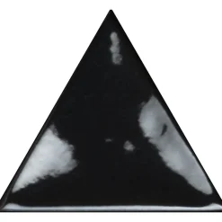 Aelle Carrelage Carrelage mur trianguaire effet zellige noir métal 13,2x11,4 cm 3LATI RIFLESSI