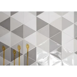 Carrelage mur trianguaire effet zellige gris claire 13,2x11,4 cm 3LATI GRIGIO CHIARO-Aelle Carrelage New
