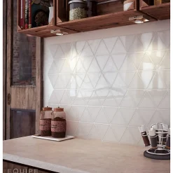 Carrelage mur triangulaire uni gris brillant SCALE TRIANGOLO LIGHT GREY-Aelle Carrelage Sale