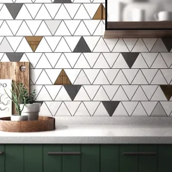 Aelle Carrelage Carrelage mur triangulaire uni blanc mate 10,8x12,4 cm SCALE TRIANGOLO WHITE MATT