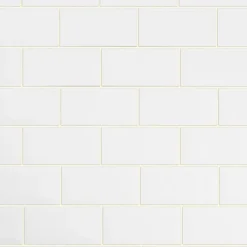 Carrelage mural blanc brillant effet métro L.20 x l.10 cm x ép.7,3 mm, Trentie-GoodHome New