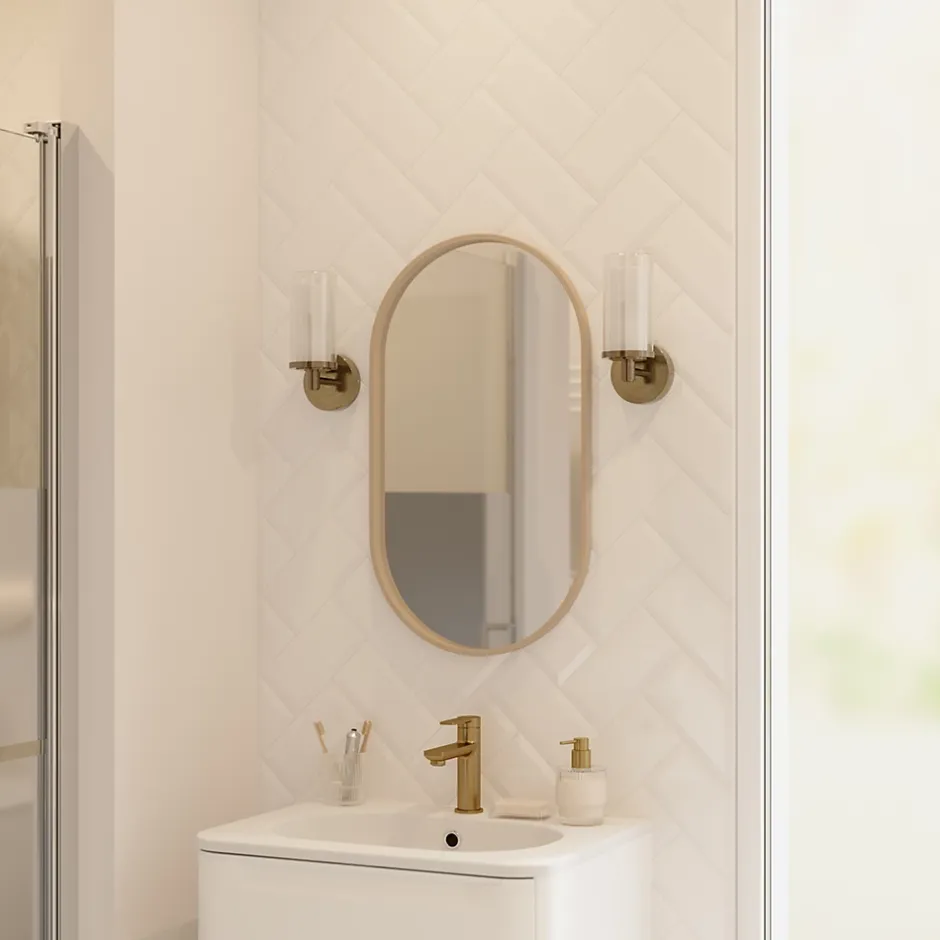 Carrelage mural blanc brillant effet métro L.20 x l.10 cm x ép.7,3 mm, Trentie-GoodHome New