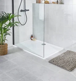 Carrelage mural blanc effet marbre L.40 x l.25 cm x ép.8,3 mm, Ideal Marble- Hot