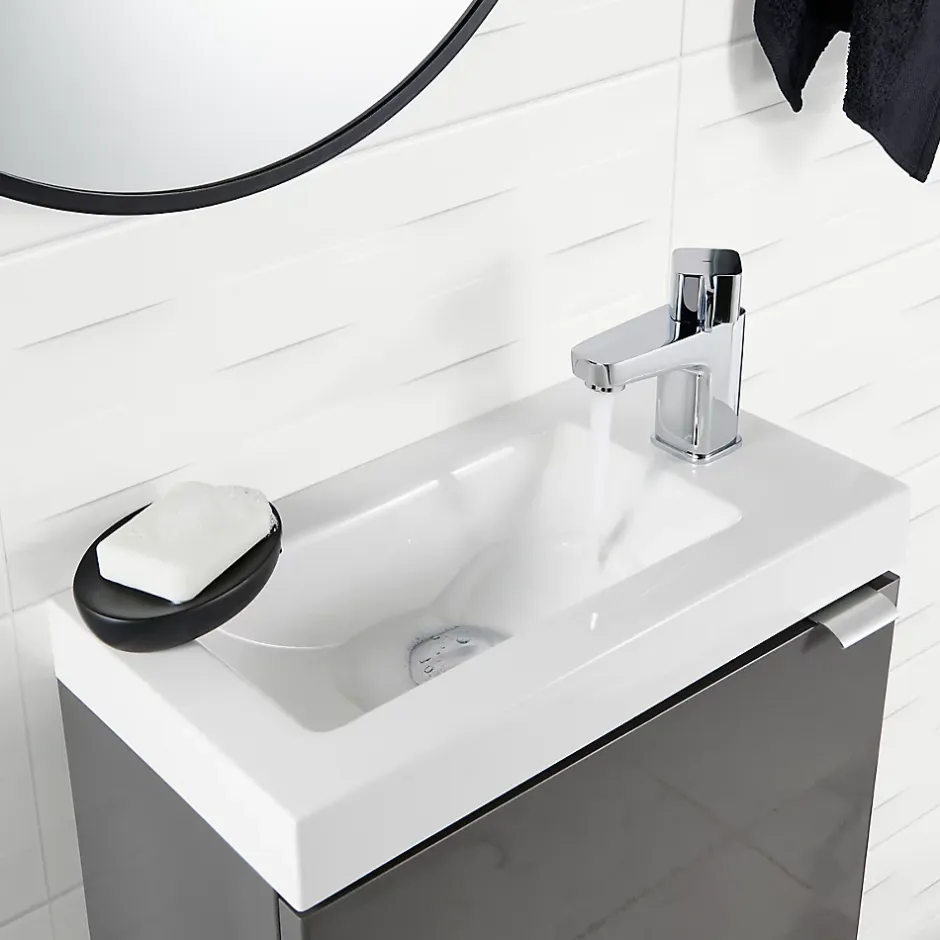 GoodHome Carrelage mural blanc mat décor 3D L.60 x l.20 cm x ép.8,3 mm, Plain