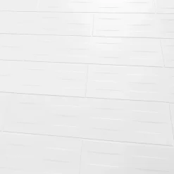 GoodHome Carrelage mural blanc mat décor 3D L.60 x l.20 cm x ép.8,3 mm, Plain