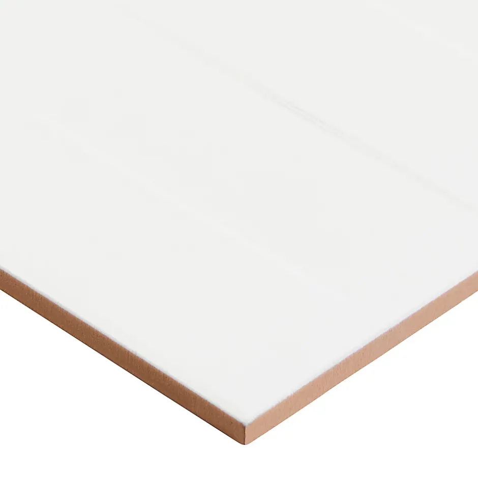 GoodHome Carrelage mural blanc mat décor 3D L.60 x l.20 cm x ép.8,3 mm, Plain