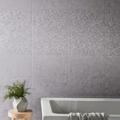 Carrelage mural effet marbre gris décor petits carreaux L.40 x l.25 cm x ép.8,3 mm, Ideal Marble- Sale