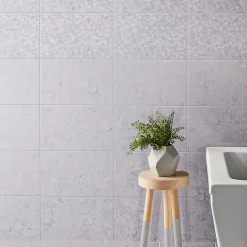 Carrelage mural effet marbre gris décor petits carreaux L.40 x l.25 cm x ép.8,3 mm, Ideal Marble- Sale