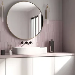 Carrelage mural Effet Zellige Rose TRIBE 6x24,6cm Rose - Les Carreaux de Jean-Gioia Materia Online