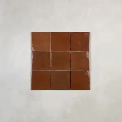 Les Carreaux De Jean  Carrelage mural Effet Zellige Orange CROGIOLO ZELLIGE 10x10 Corallo - Les Carreaux de Jean