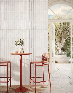 Allocarrelage Carrelage Mural Effet Zellige Blanc 6,5x29,8 Monpelli White Mix -