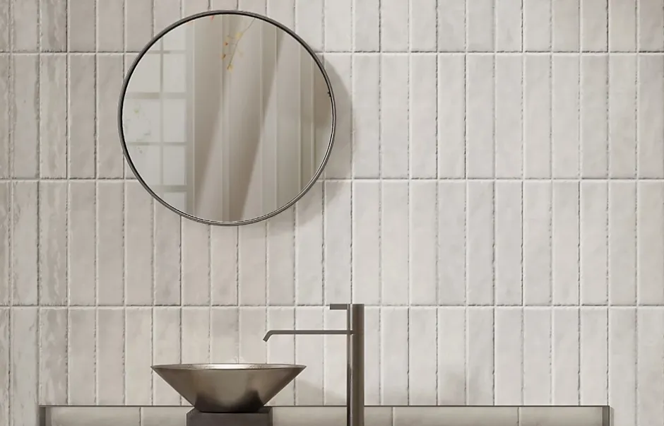 Allocarrelage Carrelage Mural Effet Zellige Blanc 6,5x29,8 Monpelli White Mix -