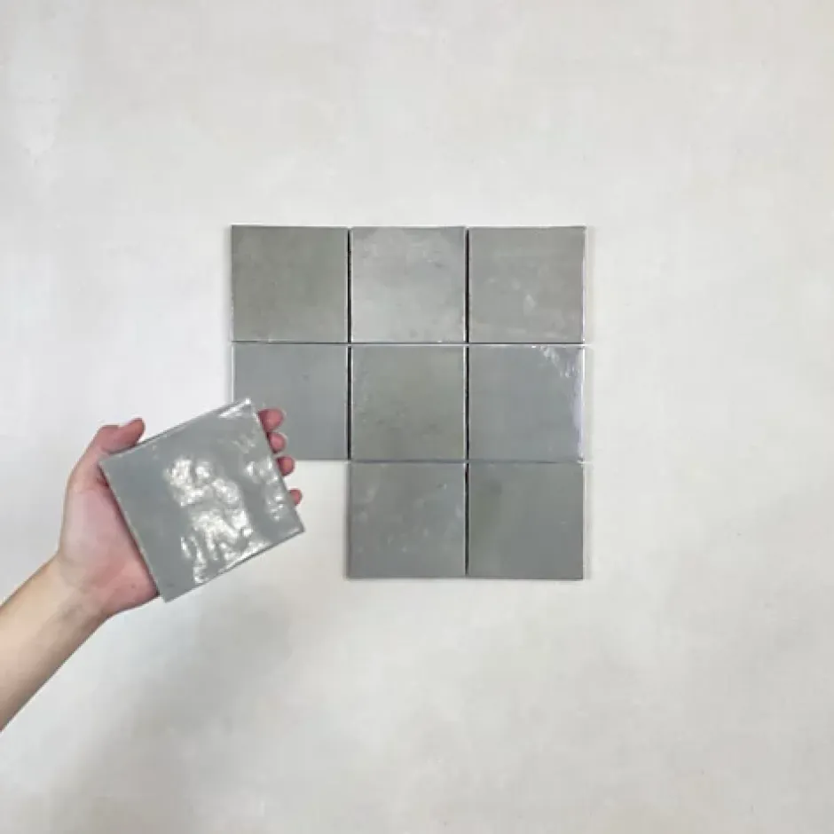 Les Carreaux De Jean Carrelage mural Effet Zellige CROGIOLO ZELLIGE 10x10 Argilla - Les Carreaux de Jean