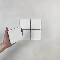 Carrelage mural Effet Zellige Blanc CROGIOLO ZELLIGE 10x10 Gesso - Les Carreaux de Jean-Les Carreaux De Jean 