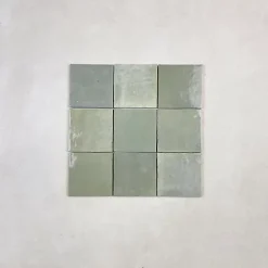 Les Carreaux De Jean  Carrelage mural Effet Zellige Vert CROGIOLO ZELLIGE 10x10 Salvia - Les Carreaux de Jean