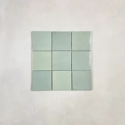 Les Carreaux De Jean  Carrelage mural Effet Zellige Vert CROGIOLO ZELLIGE 10x10 Turchese - Les Carreaux de Jean