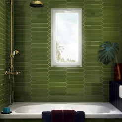 Carrelage mural faïence Arrow crayon Crayon 25x5 cm Pure white - Brillant / Poli - boîte de 0.50 m2-Gioia Materia Online