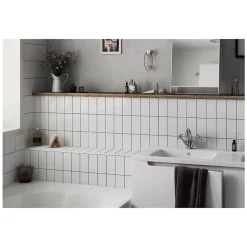 Gioia Materia Carrelage mural faïence effet uni EVOLUTION 15x15 cm Noir - Brillant - - boîte de 0.50 m2