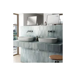 Carrelage mural faïence effet zellige ARTISAN 13,2x13,2cm et 20x6,5cm 13.2x13.2 cm Burgundi - Brillant / Poli - boîte de 1 m2-Gioia Materia