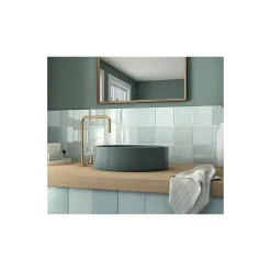 Carrelage mural faïence effet zellige ARTISAN 13,2x13,2cm et 20x6,5cm 13.2x13.2 cm Burgundi - Brillant / Poli - boîte de 1 m2-Gioia Materia