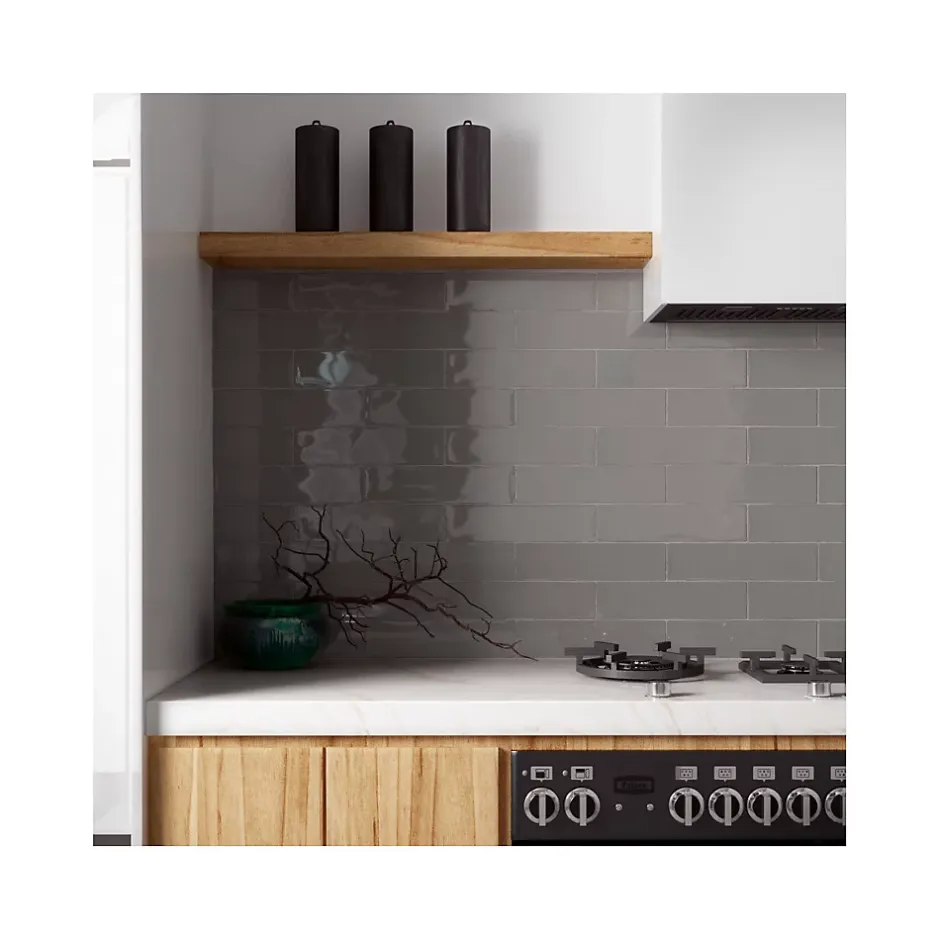 Carrelage mural faïence effet artisanal MASIA 15x7.5 cm Blue - brillant - - boîte de 0.50 m2-Gioia Materia Best