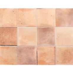 Carrelage mural faïence effet rustique THANGLONG 10x10 cm Pink - Brillant / Poli - boîte de 0.60 m2-Gioia Materia Hot