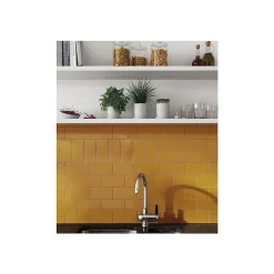 Gioia Materia Carrelage mural faïence effet uni EVOLUTION 15x7.5 cm Gris clair - Brillant - - boîte de 0.50 m2