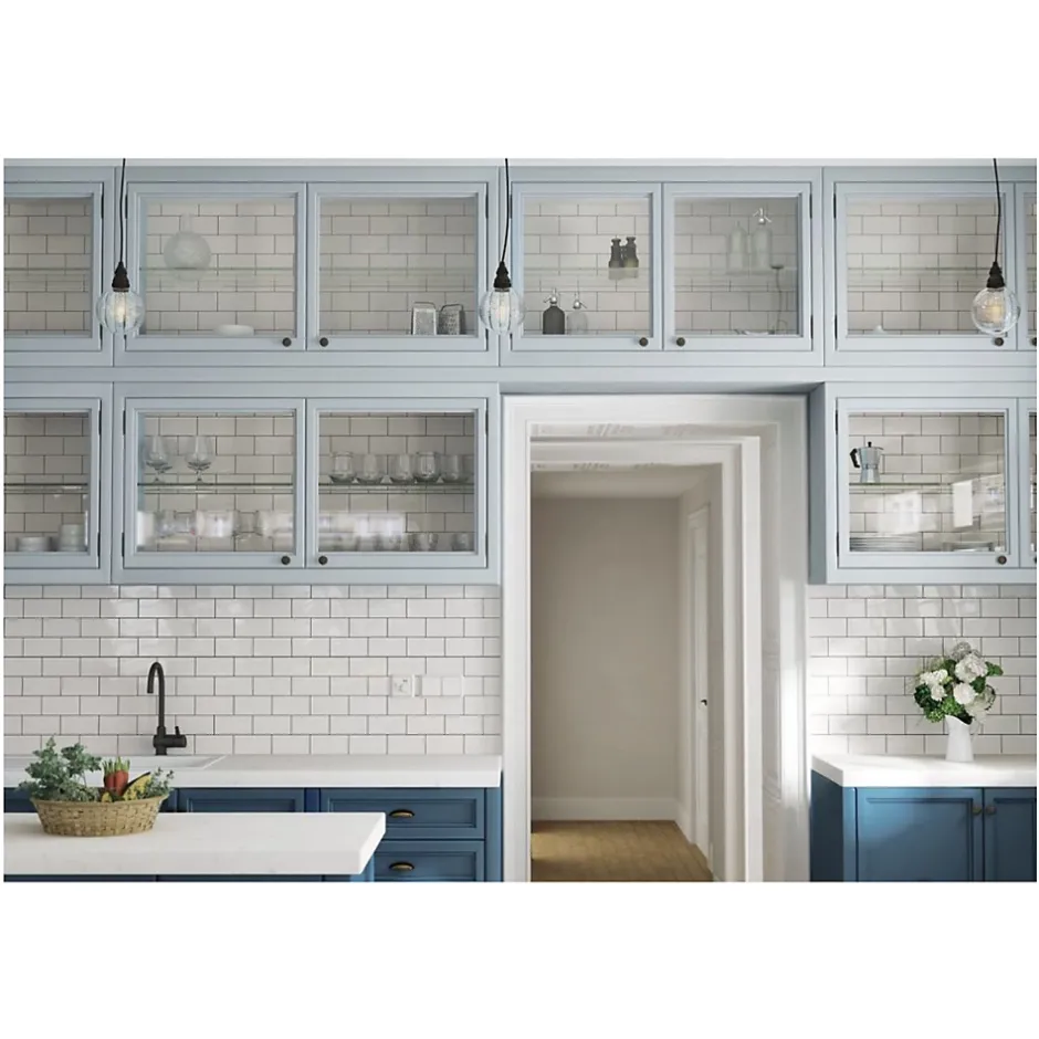 Gioia Materia Carrelage mural faïence effet uni EVOLUTION 15x7.5 cm Cobalt (bleu) - Brillant - - boîte de 0.50 m2