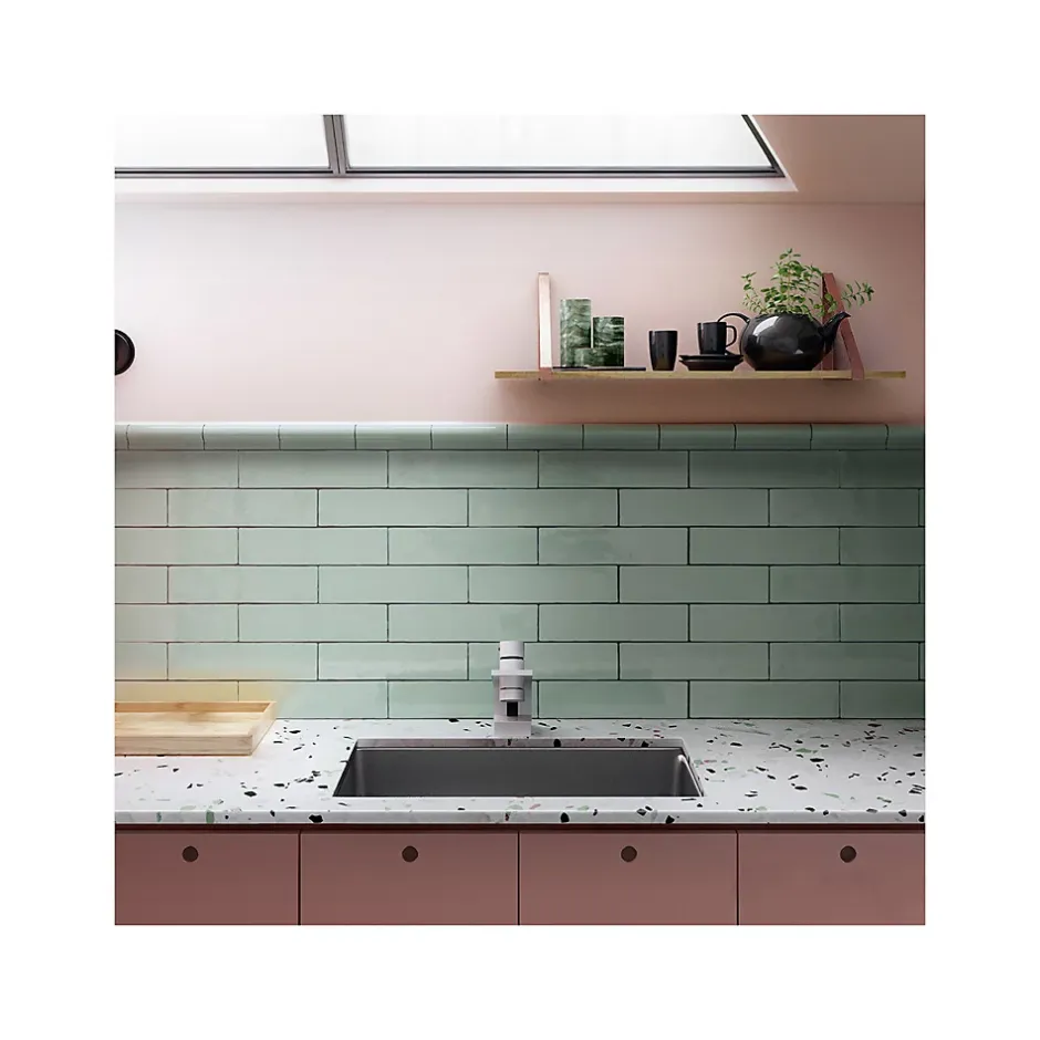 Carrelage mural faïence effet artisanal MASIA 15x7.5 cm Rosso - brillant - - boîte de 0.5 m2-Gioia Materia Clearance