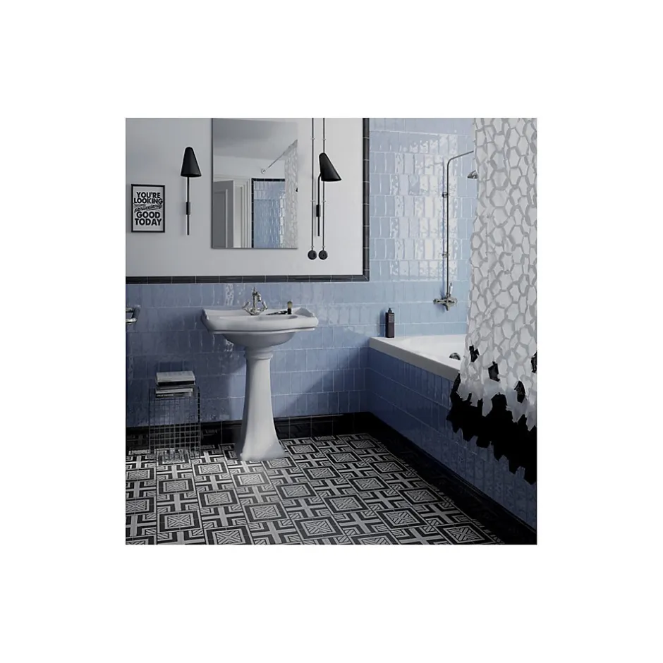 Carrelage mural faïence effet artisanal MASIA 30x7.5 cm Gris oscuro - brillant - - boîte de 1 m2-Gioia Materia Best