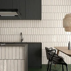 Carrelage mural faïence effet artisanal MASIA 15x7.5 cm Cream - brillant - - boîte de 0.50 m2-Gioia Materia Outlet