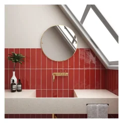 Carrelage mural faïence effet artisanal MASIA 15x7.5 cm Cream - brillant - - boîte de 0.50 m2-Gioia Materia Outlet