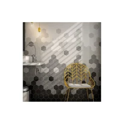 Gioia Materia Carrelage mural faïence Scale Hexagon (10 couleurs), hexagone 12,4x10,7cm Hexagone 12.4x10.7 cm Doré - Brillant / Poli - boîte de