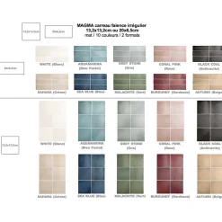 Carrelage mural faience effet zellige MAGMA 20x6.5 cm Coral pink - - boîte de 0.5 m2-Gioia Materia Hot