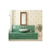 Gioia Materia Carrelage mural faience effet zellige VILLAGE 13.2x6.5 cm Esmerald green - Brillant / Poli - boîte de 0.50 m2