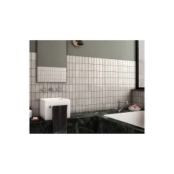 Carrelage mural faience effet zellige VILLAGE 13.2x6.5 cm Silver mist - Brillant / Poli - boîte de 0.50 m2-Gioia Materia