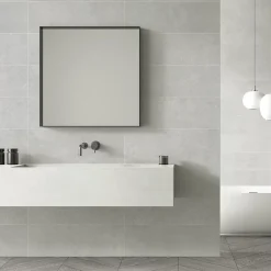 Carrelage mural gris Lille 25 x 75 cm-