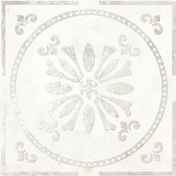 Carrelage mural interieur effet carreau de ciment blanc et béton L.20 x l.20 cm x ép.8,2 mm, Koney-GoodHome Hot
