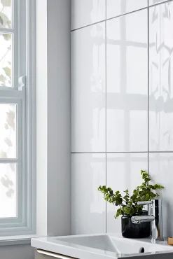 Carrelage mural intérieur blanc brillant L.60 x l.30 cm x ép.9 mm, Perouso-GoodHome Clearance