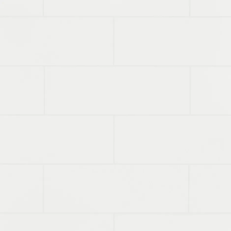 GoodHome Carrelage mural intérieur grès cérame émaillé mat blanc lisse L.60 x l.20 cm x ép.8,3 mm, Plain