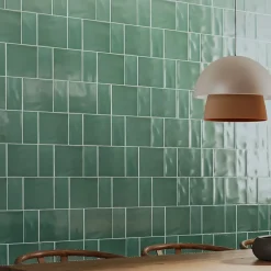 Lux Mosaic Carrelage mural intérieur Premium 15x45 cm Capri Blue rectangulaire finition brillante