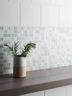 Carrelage mural intérieur blanc brillant L.15 x l.15 cm x ép.6,4 mm, Glossy- Sale