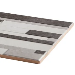 Carrelage mural intérieur décoratif effet béton, gris clair, noir L.25 x l.40 cm x ép.8,8 mm, Cimenti