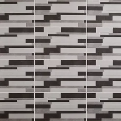 Carrelage mural intérieur décoratif effet béton, gris clair, noir L.25 x l.40 cm x ép.8,8 mm, Cimenti