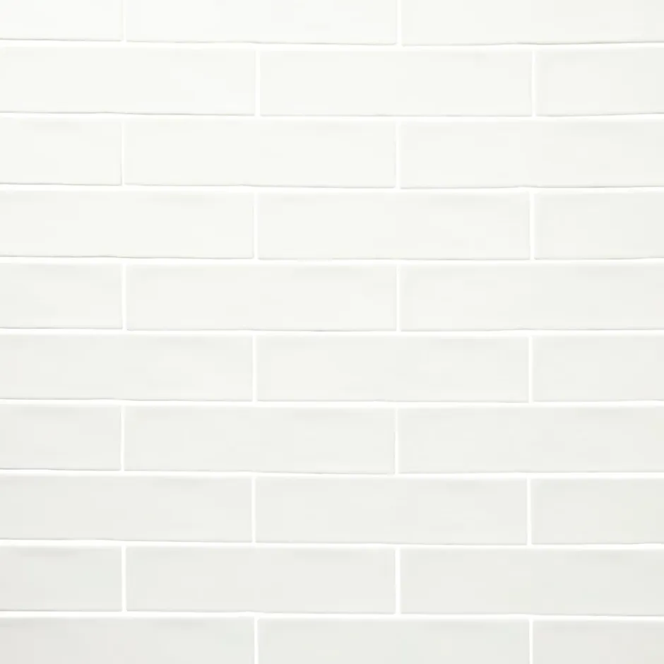 Carrelage mural intérieur blanc brillant effet carreaux anciens L.30,1 x l.7,5 cm x ép.8,5 mm, Vernisse-GoodHome Hot